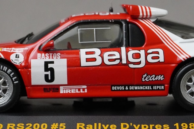 1:43 ixo RAC066 Ford RS200 #5 Ypres Rally 1986 R.Droogmans R.Joosten model car