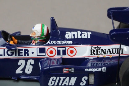 1:43 Spark S7417 Ligier JS23 South African GP 5th 1984 #26 A. de Cesaris