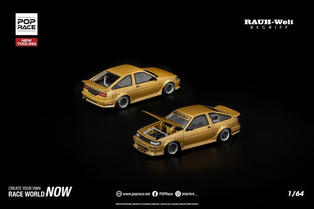 [ Pre-order ] PR640411 POP RACE 1:64 RWB AE86 GOLD