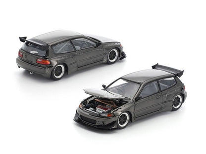 [ Pre-order ] PRDC007 POP RACE 1:64 Pandem Civic EG6 Dark Chrome