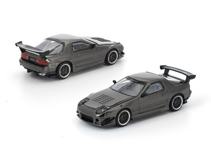 [ Pre-order ] PRDC008 POP RACE 1:64 Mazda RX7 (FC3S) RE-AMEMIYA Dark Chrome