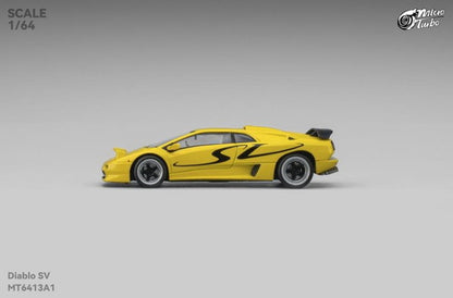 [ Pre-order ] MT6413A1 Micro Turbo 1:64 Lamborghini Diablo SV Metallic Yellow