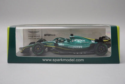 1:43 Spark S8532 Aston Martin AMR22 Aramco Cognizant F1 Team Emilia Romagna GP 2022 #18 L. Stroll