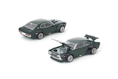 [ Pre-order ] PR640331 POP RACE 1:64 Nissan LAUREL C130 Green