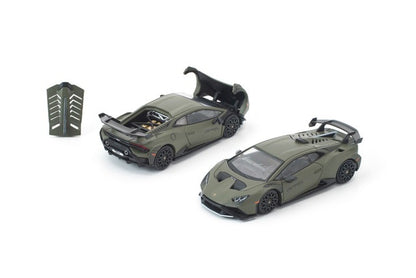 [ Pre-order ] PR640347 POP RACE 1:64 Lamborghini Huracan STO VERDE TURBINE MATT