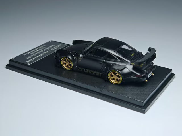 [ Pre-order ] MC640003D MC Model Collect 1:64 RWB930 3.8 Type High Wing Matte Black Gold Wheel Figure Included