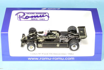 ROMU025 Spark 1:43 ROMU Custom Lotus 91 Ford #11 1982/12/7 Satoru Nakajima 1st F1 Test