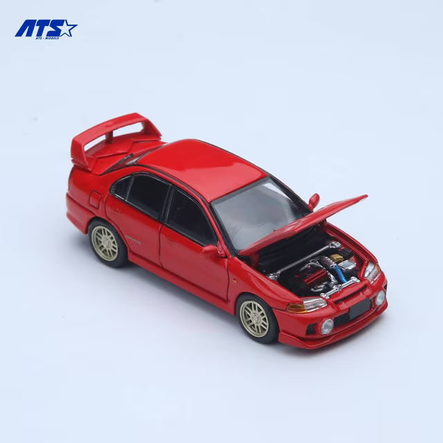 [ Pre-order ] ATS881003 ATS 1:64 Mitsubishi Lancer Evolution IV Red (Opening and Closing Hood)