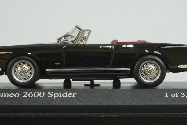 1:43 MINICHAMPS 400120630 Alfa Romeo 2600 Spider 1964 Black model car
