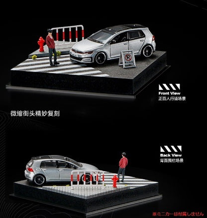 SCJ82016-A 収蔵家 Diorama 1:64 Street Corner Mini Diorama 005 Crosswalk