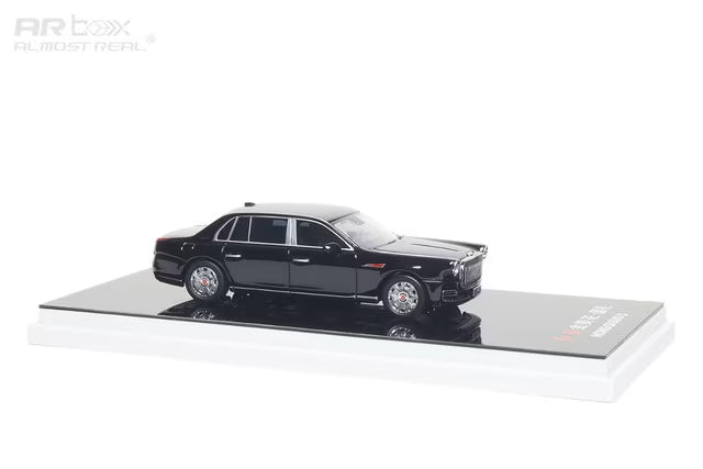 690201001 AR Box [ Almost Real Model ] 1:64 Hongqi U7 Golden Sunflower For State Guests Black