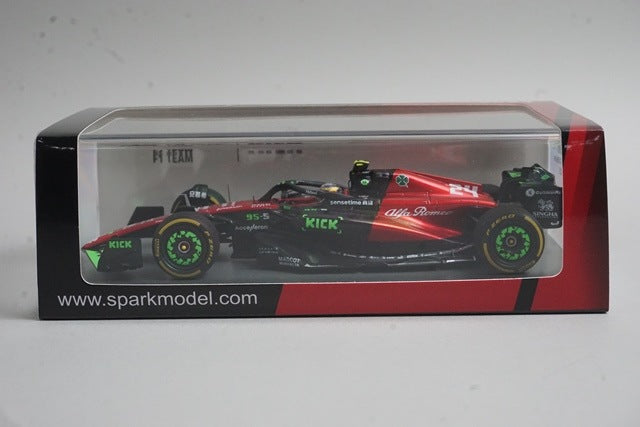 1:43 Spark S8922 Alfa Romeo F1 Team KICK C43 Belgian GP 2023 #24 Guanyu Zhou