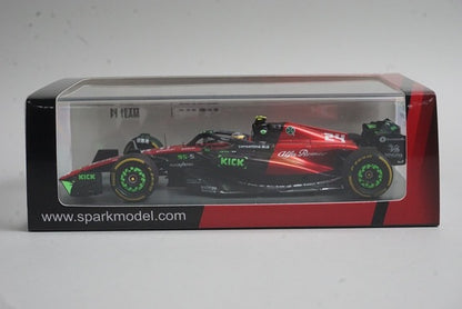 1:43 Spark S8922 Alfa Romeo F1 Team KICK C43 Belgian GP 2023 #24 Guanyu Zhou