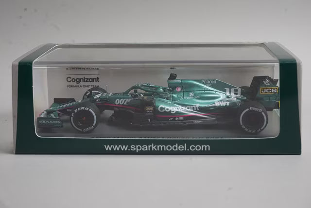 1:43 Spark S7693 Aston Martin AMR21 Italian GP 2021 #18 L. Stroll