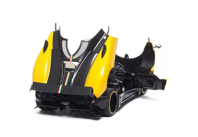 [ Pre-order ] 850613001 BBR 1:18 Pagani Zonda cinque Roadster full open Giallo Ginevra - BASIC PACK