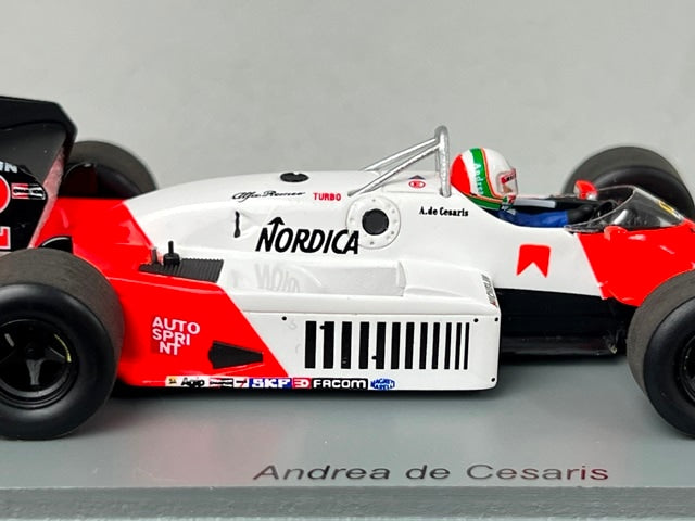 1:43 Spark S8804 Alfa Romeo 183T German GP 2nd place 1983 #22 A. de Cesaris