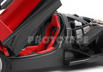 [ Pre-order ] HE180054HP BBR 1:18 Ferrari F80 Full-Open, Rosso, Supercar Wheels, Carbon/Silver, Polyfoam Packaging