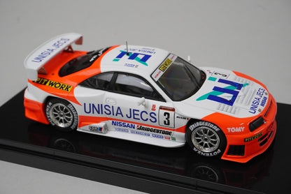 1:43 EBBRO 44194 Nissan Unisia Jex Skyline JGTC 1998 #3 White/Orange model car