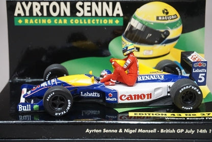 1:43 MINICHAMPS 540914305 Williams Renault FW14 Ride On Senna N.Mansell British GP 1991 #5 ASC No.27