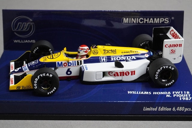 1:43 MINICHAMPS 400870006 Williams Honda FW11B N.Piquet 1987 #6