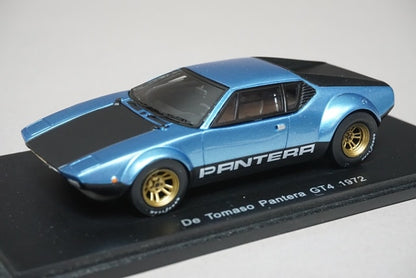 1:43 SPARK KBS021 De Tomaso Pantera GT4 1972 Metallic Blue model car