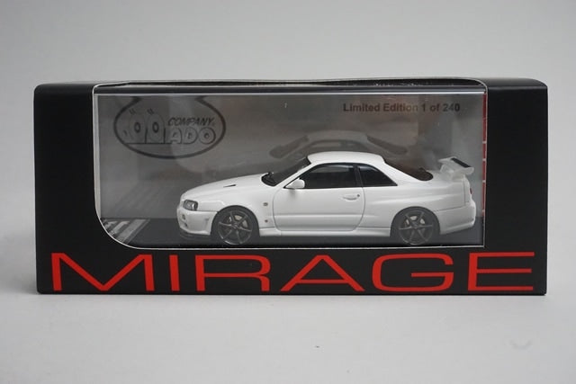 1:43 HPI 8396 iiado Company Custom Mirage Nissan Skyline GT-R V-spec II Nurburgring (R34) White