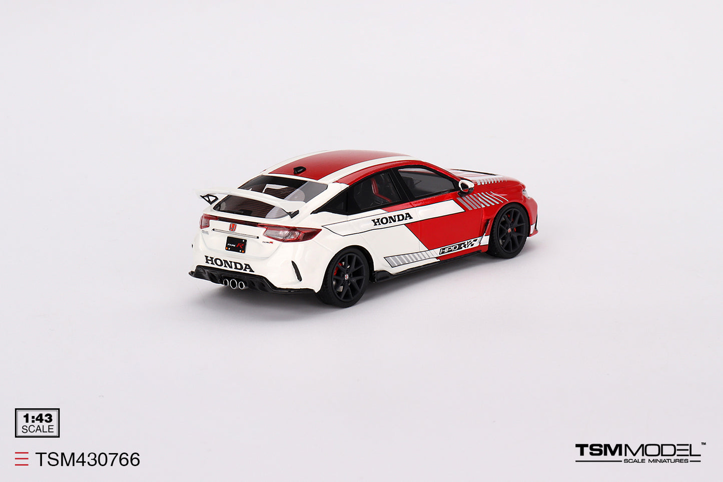 [ Back-order ] TSM TSM430766 1:43 Honda Civic Type R 2023 #1 Pace Car Red model car