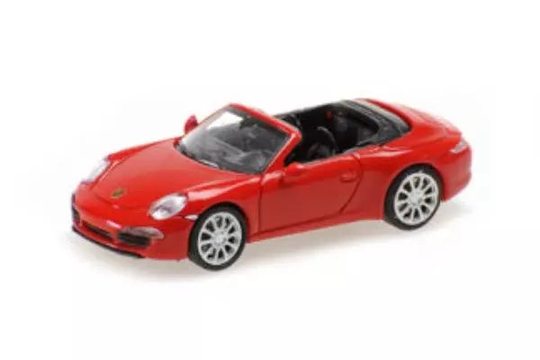 [ Back-order ] MINICHAMPS 870068030 1:87 Porsche 911 Cabriolet 2012 Red model car