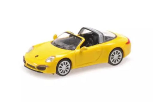[ Back-order ] MINICHAMPS 870068040 1:87 Porsche 911 Targa 2014 Yellow model car