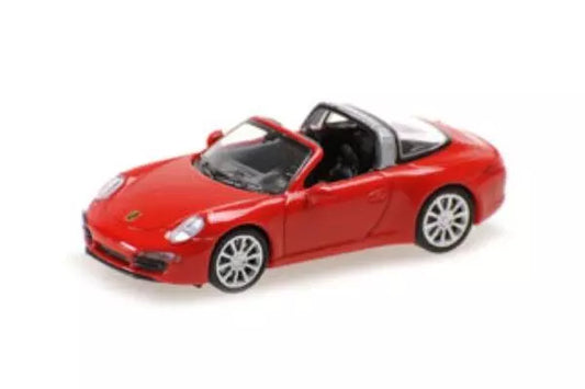 [ Back-order ] MINICHAMPS 870068041 1:87 Porsche 911 Targa 2014 Red model car