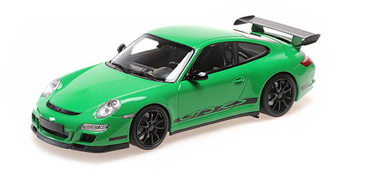 [ Back-order ] MINICHAMPS 155062124 1:18 Porsche 911 GT3 RS 2007 Green model car