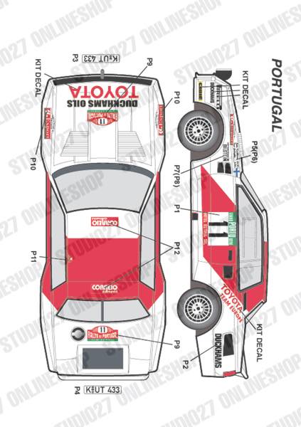 [ Back-order ] STUDIO27 DC1139 1:24 TA64 Rallies 1984 Option for Aoshima B24004 [Original Decals]