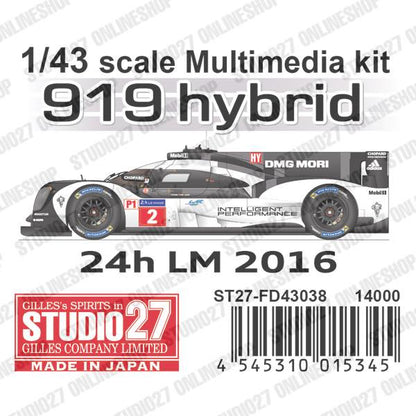 [ Back-order ]STUDIO27 FD43038 1:43 919 Hybrid LM2016 Multimedia Kit