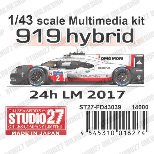 [ Back-order ] STUDIO27 FD43039 1:43 919 Hybrid LM2017 Multimedia Kit