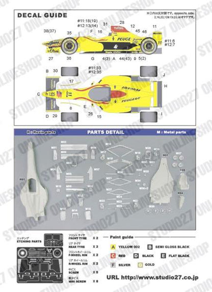 [ Back-order ] Studio27 FK20341 1:20 J197 Canadian GP 1997 Multimedia Kit