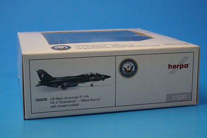 1:200 F-14A US Navy VX-4 Evaluators Black Bunny 550239 Herpa airplane model