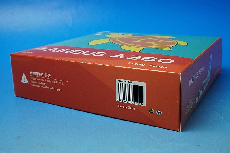 1:400 A380-800 ANA FLYING HONU Sunset Orange JA383A 04211 Phoenix airplane model