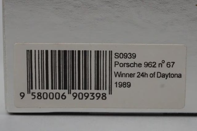 1:43 SPARK S0939 Porsche 962 Daytona 24h Winner 1989 #67