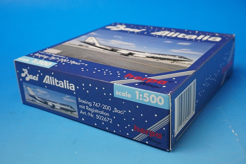 1:500 B747-200 Alitalia Baci I-DEMF 502672 Herpa
