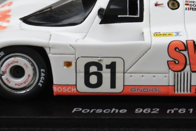1:43 SPARK S1910 Porsche 962 Le Mans 1984 #61 model car