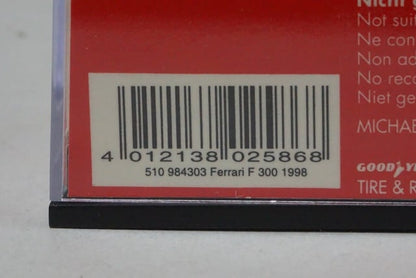 1:43 MINICHAMPS 510984303 Ferrari F300 1998 #3 M. Schumacher MSC No.37 model car