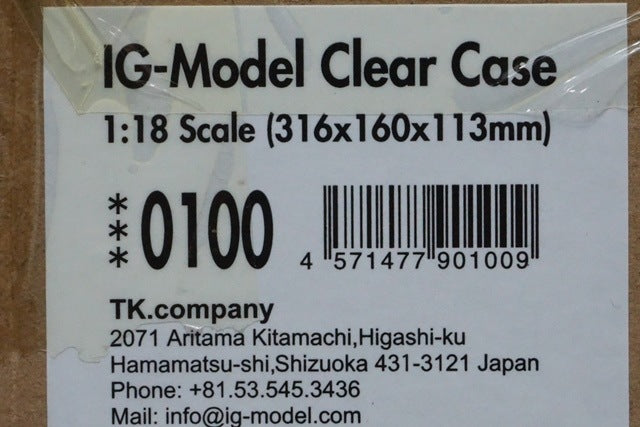 1:18 ignition model IG0100 Scale Acrylic Display Case model car