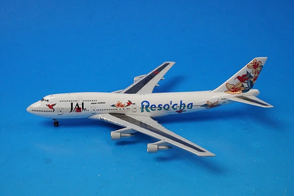 1:400 B747-300 JAL Rizocha White JA8184 Big Bird airplane model