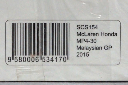 1:43 SPARK SCS154 McLaren Honda MP4-30 Malaysia GP F.Alonso 2015 #14