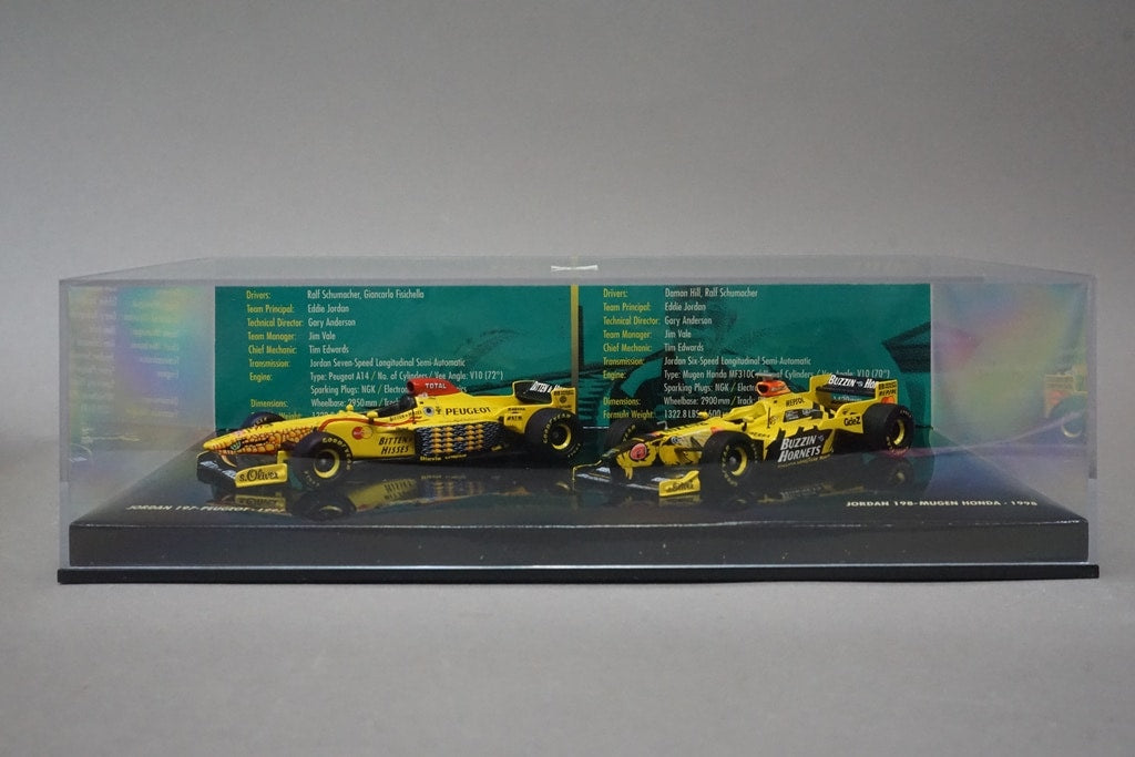 1:43 MINICHAMPS 402109798 Jordan Set 4/5 197 Peugeot 1997 / 198 Mugen Honda 1998