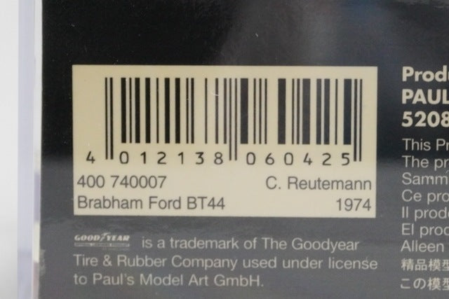 1:43 MINICHAMPS 400740007 Brabham Ford BT44 Austrian GP 1974 #7 model car