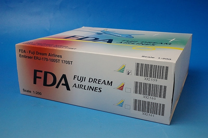 1:200 Embraer ERJ-170-100ST 170ST FDA Fuji Dream Airlines No. 4 Green JA04FJ XX2559 JC Wings airplane model