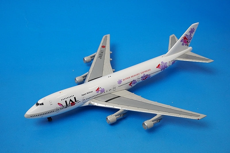 1:400 B747-200 JAL Resort Purple JA8141 Phoenix airplane model