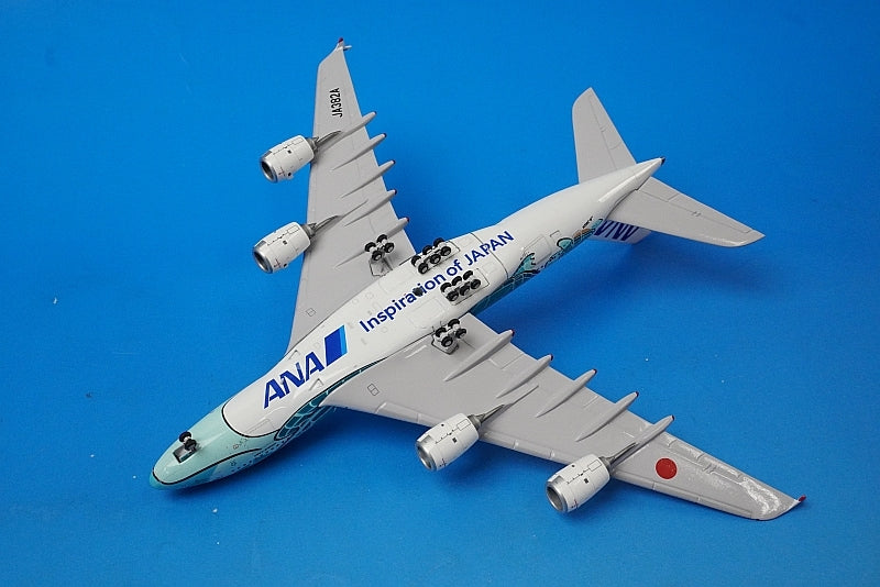 1:400 A380-800 ANA FLYING HONU Emerald Green JA382A EW4388007 JC Wings airplane model
