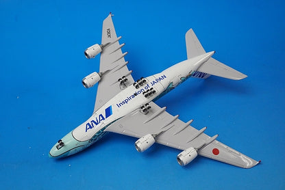 1:400 A380-800 ANA FLYING HONU Emerald Green JA382A EW4388007 JC Wings airplane model